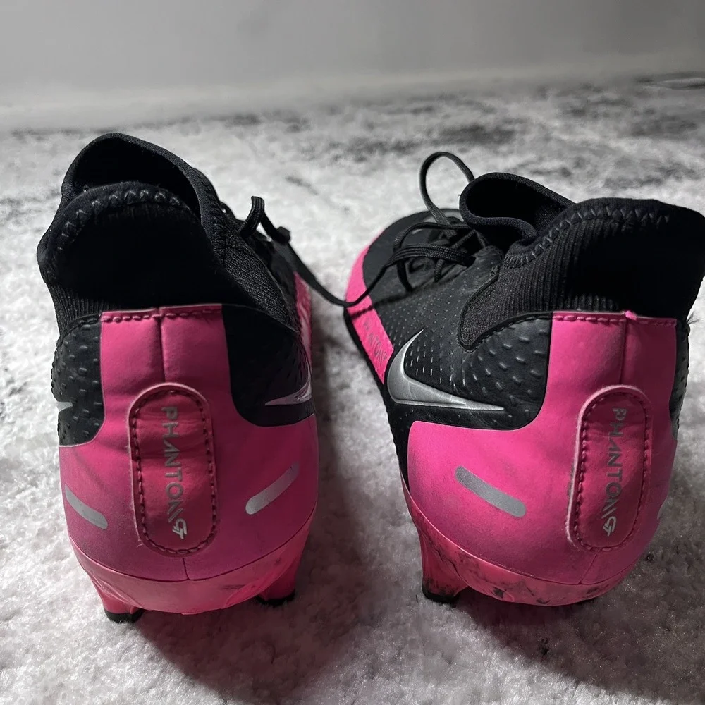 Nike Phantom Gt Elite Df Fg Black-Pink-Metallic Silver Sz‎ 9M   [CW6589-006]